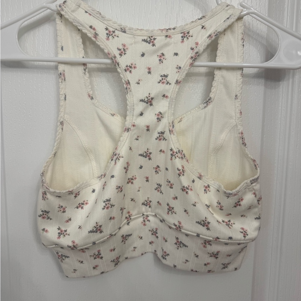 Z Supply Cream Floral Sleep Tank/ Lounge Bra in Tia Ditsy NWOT - Picture 3 of 4